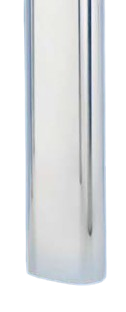 Oval chrome tubing