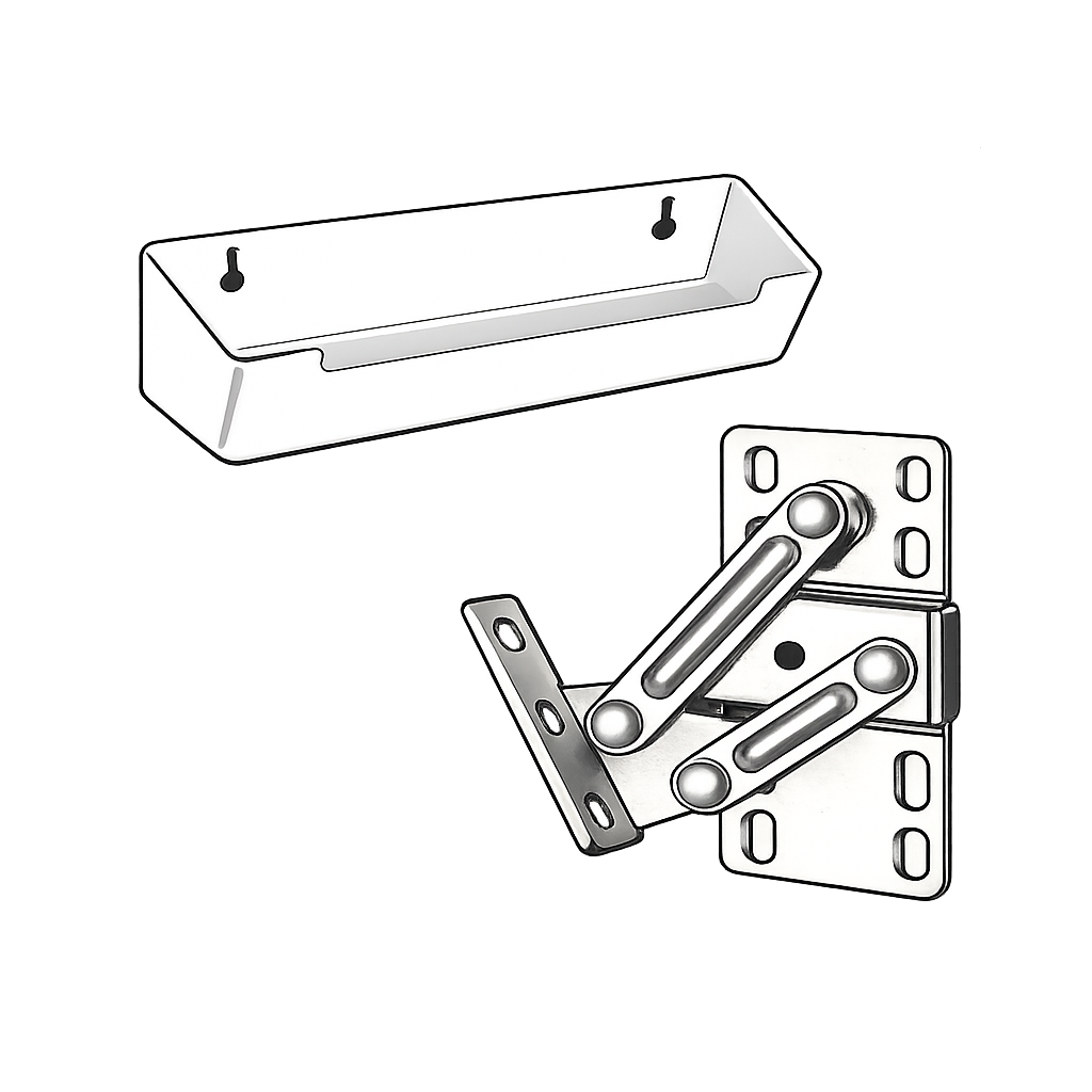 Sink front tip-out tray